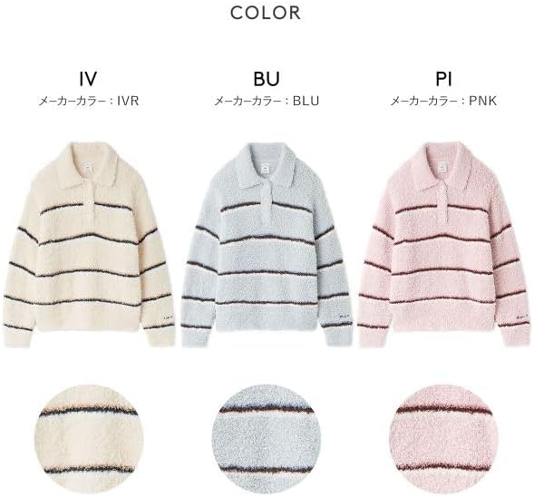 ジェラートピケ レディース ジェラートボーダーポロ衿プルオーバー